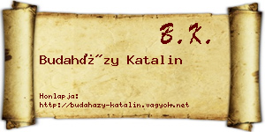 Budaházy Katalin névjegykártya